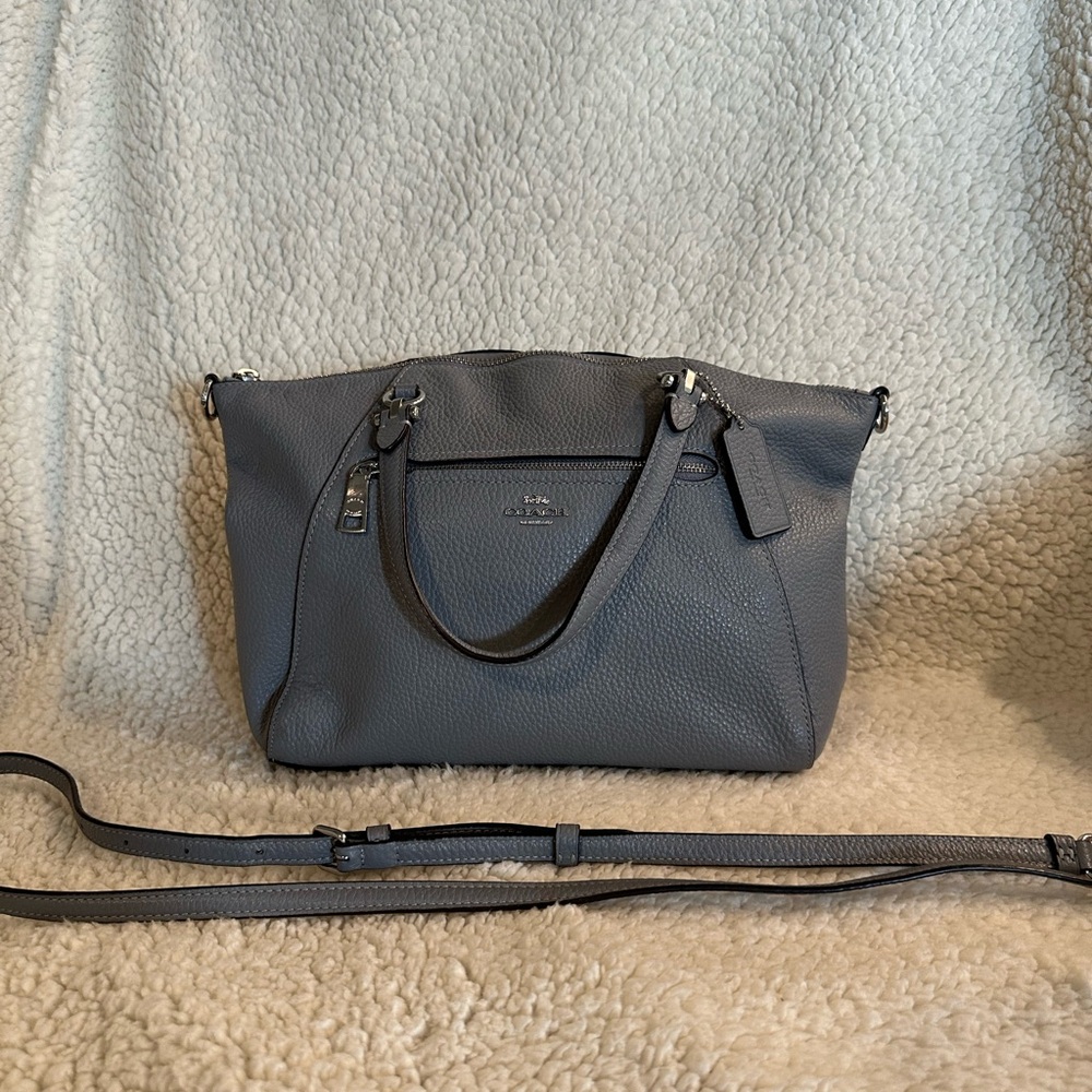 Coach Charcoal Leather Shoulder Bag